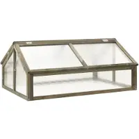 vidaXL Serre Grise 114x80x50 cm Bois de sapin