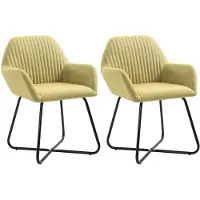 vidaXL Chaises à manger lot de 2 vert tissu249812