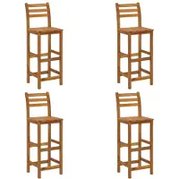 vidaXL Tabouret de bar 4 pcs. bois massif acacia