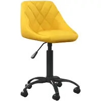 vidaXL Chaise de bureau jaune moutarde velours