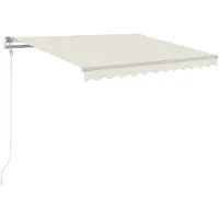 vidaXL Store automatique rétractable 350x250 cm Crème