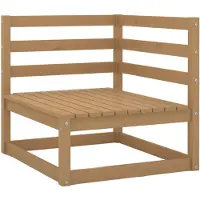 vidaXL Canapé d'angle de jardin Marron miel Pin massif