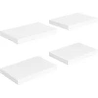 vidaXL Étagères murales flottantes 4 pcs blanc 40x23x3,8 cm MDF