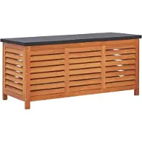vidaXL Coffre de jardin 117x50x55 cm en bois massif d'eucalyptus
