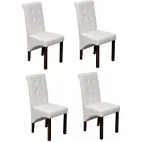 vidaXL Chaises de salle à manger 4 pcs. Blanc Similicuir