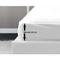 Lovely Home Housse de Matelas Ajustée Lovely Home - Blanc, 180 x 200 cm