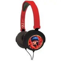 Lexibook Casque stéréo Miraculous pour enfants, pliable, filaire, avec limiteur de volume