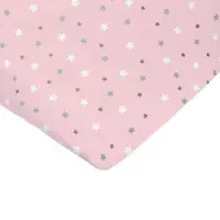 Cstore Drap Housse Imprime - 70 X 140 Cm - Light Rose Imp Etoiles