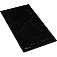 vidaXL Table de cuisson à induction avec 2 plaques Touch Control verre 3500 W