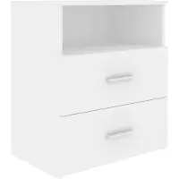 vidaXL Table de chevet Blanc 50x32x60 cm