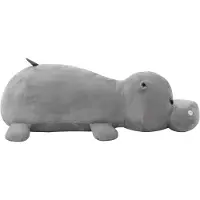 vidaXL Hippo en peluche Gris