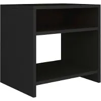 vidaXL Table de chevet Noir 40x30x40 cm Bois d'ingénierie