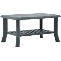 vidaXL Table basse verte 90 x 60 x 46 cm plastique
