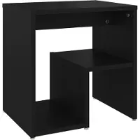vidaXL Table de chevet noir 40x30x40 cm bois d'ingénierie