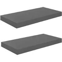 vidaXL Étagère murale flottante 2 pcs Gris brillant 50x23x3,8 cm MDF