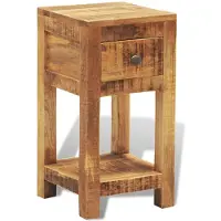vidaXL Table de chevet avec 1 tiroir Bois massif de manguier