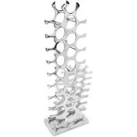 vidaXL Casier à bouteilles Aluminium Argenté 27 bouteilles