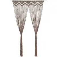 vidaXL Rideau en macramé Taupe 140x240 cm Coton