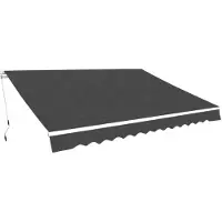 vidaXL Store manuell ausziehbar 400 cm Anthrazit
