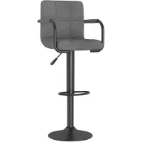 vidaXL Tabouret de bar gris clair tissu
