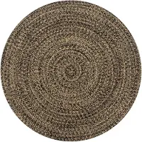 vidaXL Tapis fait à la main Jute Noir et naturel 150 cm