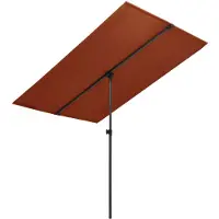 vidaXL Parasol avec mât en aluminium 180x110 cm Terracota
