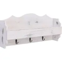 vidaXL Porte-manteau mural Blanc 50x10x23 cm Bois