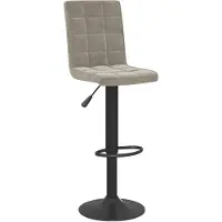 vidaXL Tabouret de bar en velours gris clair