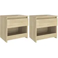 vidaXL Tables de chevet 2 pcs Chêne sonoma 40x30x39 cm Bois ingénierie