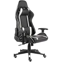 vidaXL Chaise de jeu Pivotante Blanc PVC