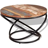 vidaXL Table basse en vieux bois massif 60x60x40 cm