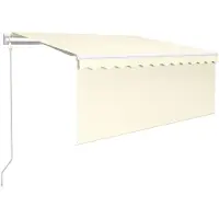 vidaXL Store automatique rétractable avec store 3x2,5 m crème