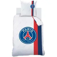 Paris Saint Germain Parure De Lit Imprimée 100% Coton, Psg Retro White Blanc