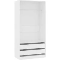 vidaXL Armoire blanche 100x50x200 cm Bois composite