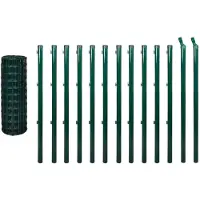 vidaXL Clôture européenne acier 25 x 1 m vert