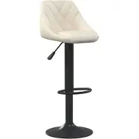 vidaXL Tabouret de bar velours crème