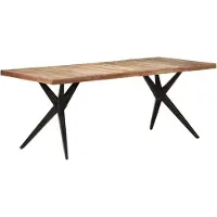 vidaXL Table de salle à manger 200x90x76 cm Vieux bois massif