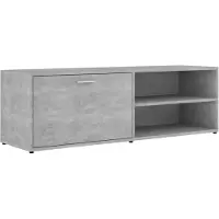 vidaXL Armoire TV gris béton 120 x 34 x 37 cm Panneau de particules