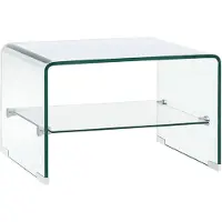 vidaXL Table basse Clair 50x45x33 cm Verre trempé