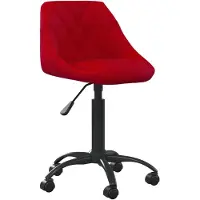 vidaXL Chaise de bureau rouge vin velours