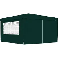 vidaXL Tente de réception et parois latérales 4x4 m Vert 90 g/m²