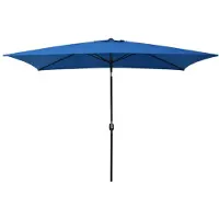 vidaXL Parasol avec mât métallique 300x200 cm bleu azur
