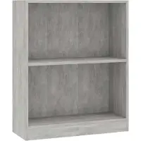 vidaXL Bibliothèque Gris béton 60x24x76 cm Bois d'ingénierie