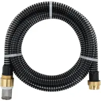 vidaXL Tuyau d'aspiration avec raccords en laiton noir 1,1" 4 m PVC