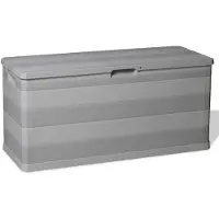 vidaXL Boîte de rangement de jardin 280 L gris clair