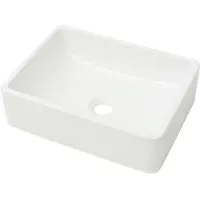vidaXL Lavabo en céramique blanc 41 x 30 x 12 cm