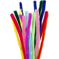 Creativ Light fil chenille multicolore 30 cm de longueur, 15 mm d'épaisseur - 200 pièces