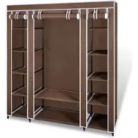 vidaXL Armoire avec compartiments et tiges 45 x 150 x 176 cm Marron