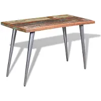 vidaXL Table de salle à manger en vieux bois massif 120x60x76 cm