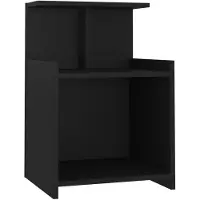 vidaXL Table de chevet noir 40x35x60 cm bois d'ingénierie